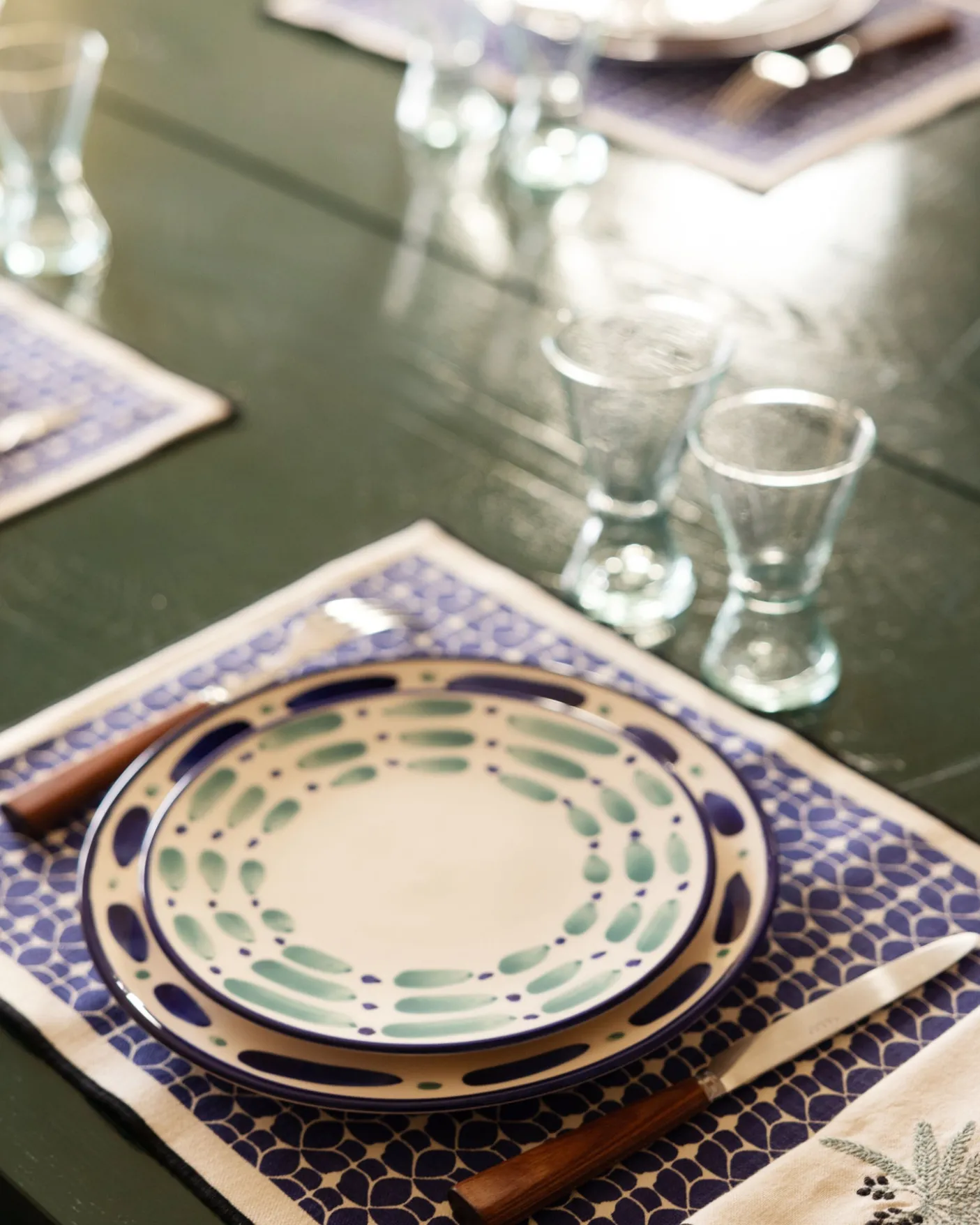 Assiette plate Aura - Outremer