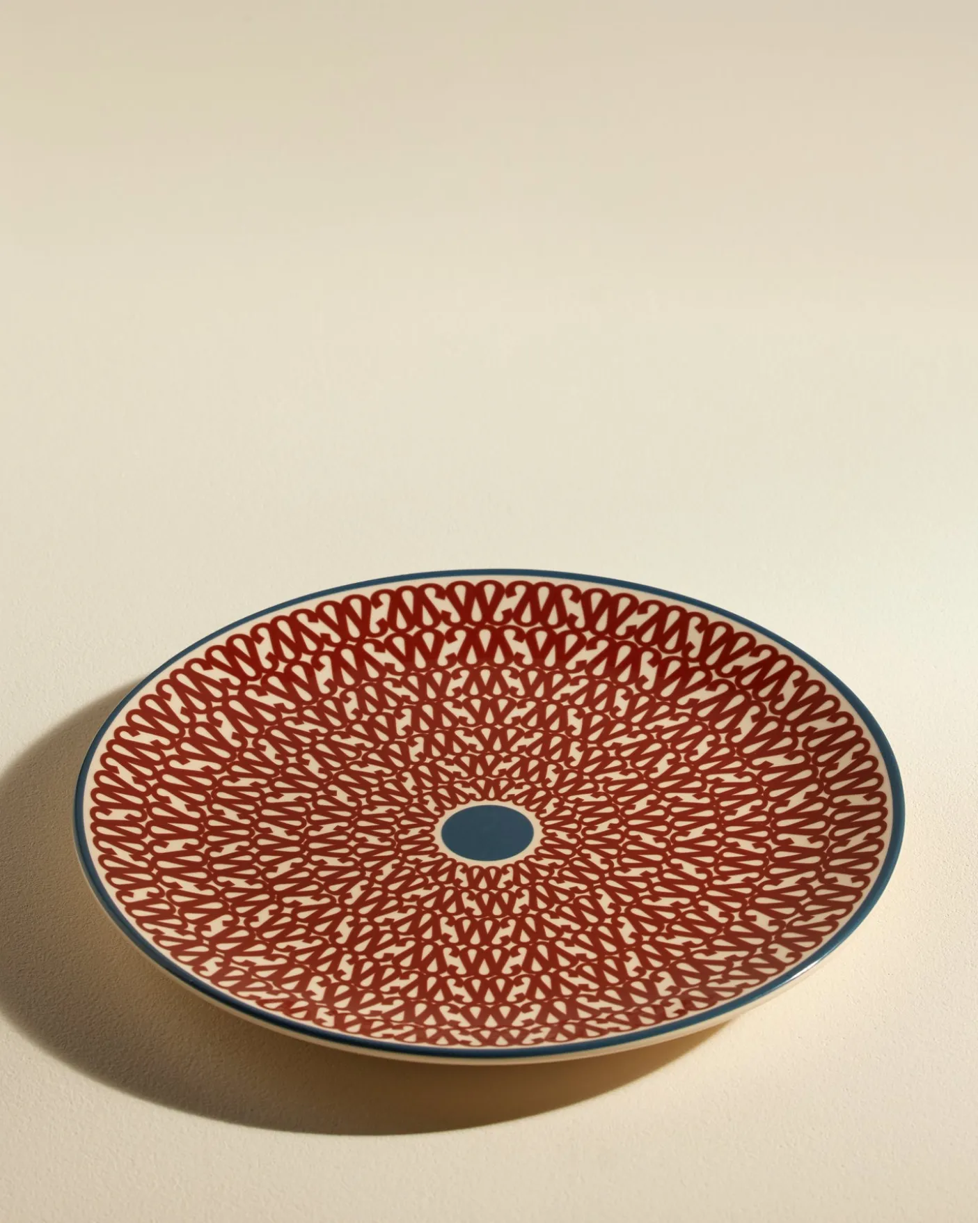 Assiette plate Sarah - Carmin