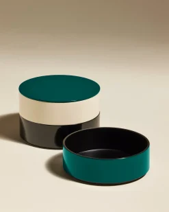 Boite ronde à bijoux Totem - Bleu Sarah