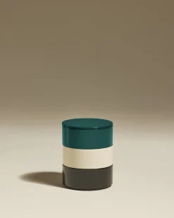 Boite ronde à bijoux Totem - Bleu Sarah