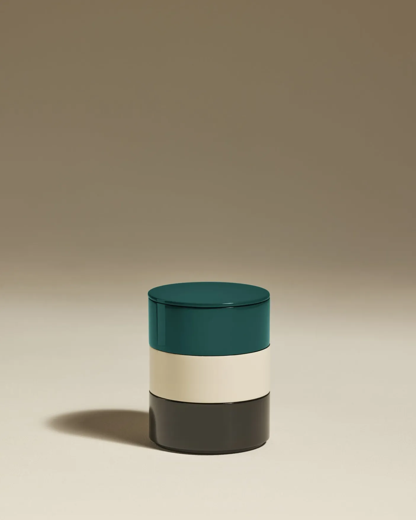 Boite ronde à bijoux Totem - Bleu Sarah