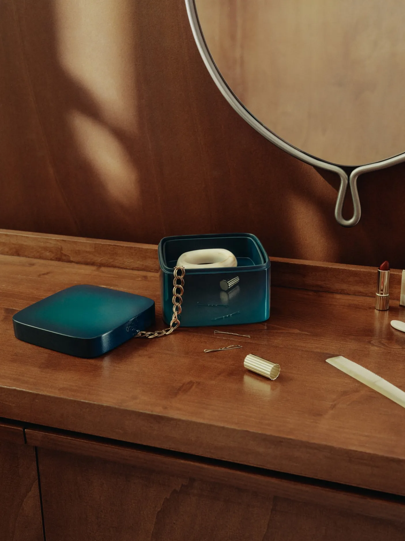 Boîte à bijoux Oscar - Bleu Sarah