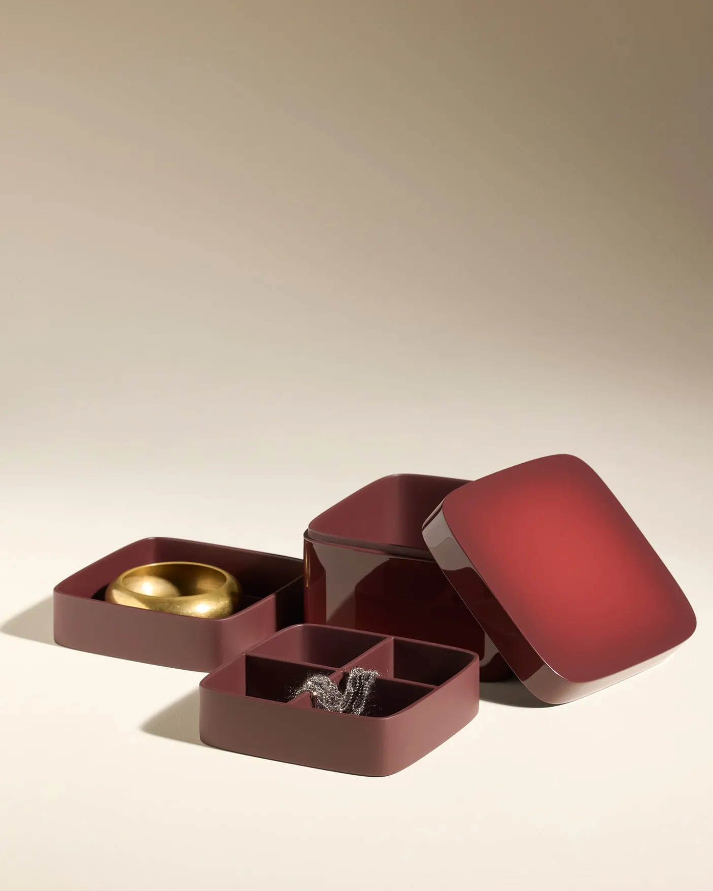 Boîte à bijoux Oscar - Carmin