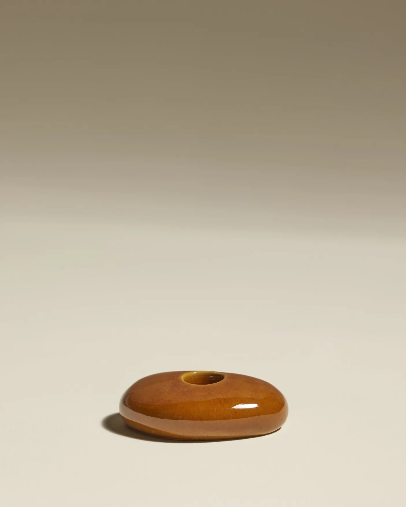 Bougeoir Stone - Fauve