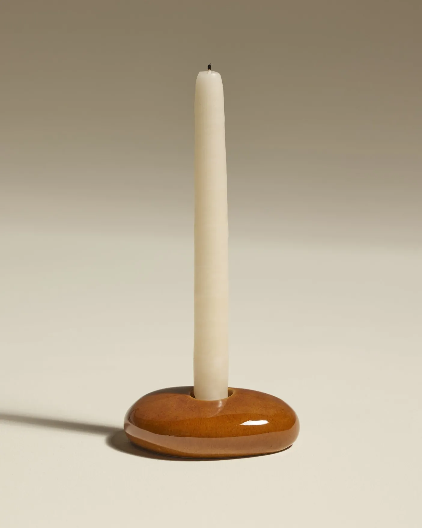 Bougeoir Stone - Fauve