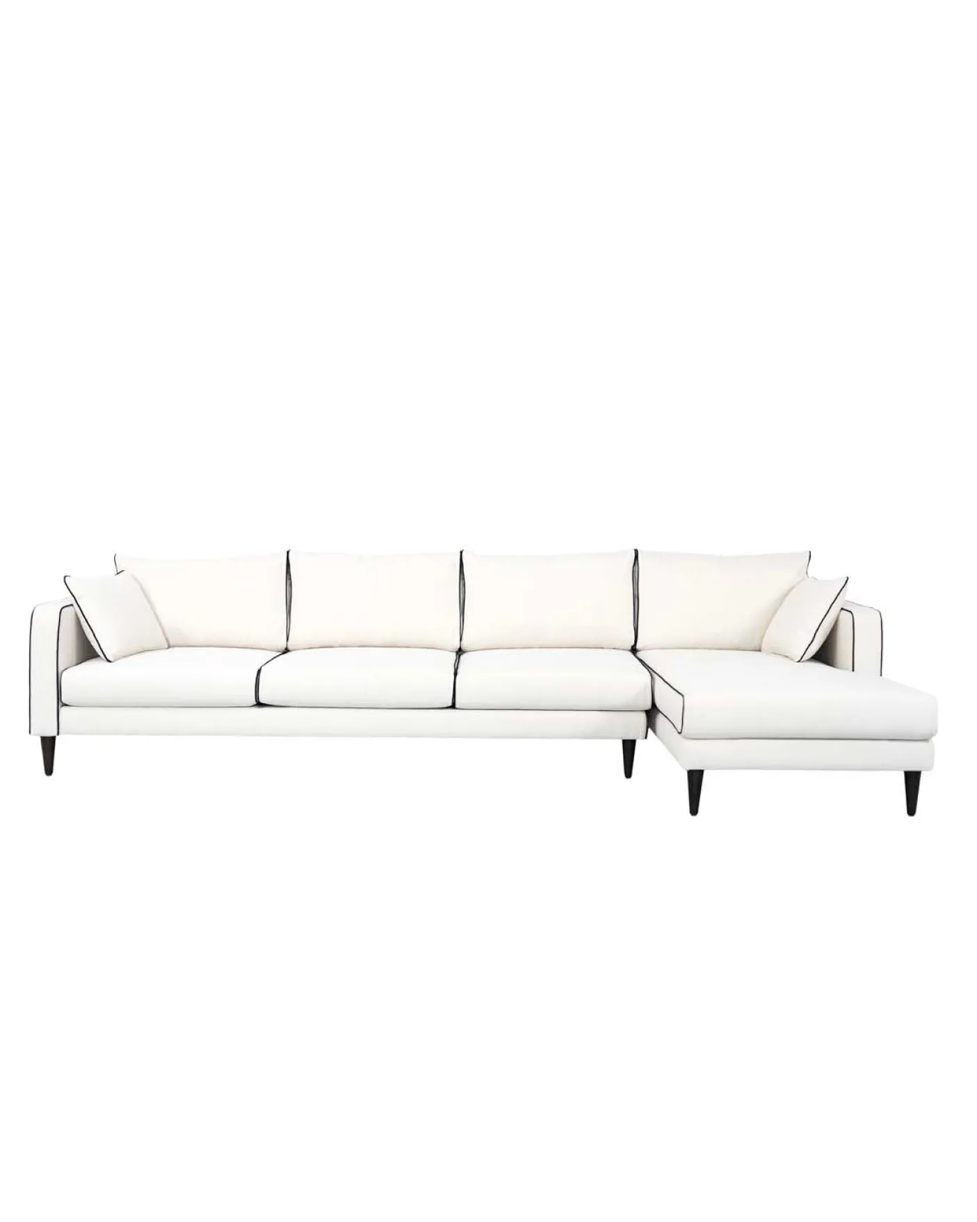 Canapé d'angle droit Noa - Blanc