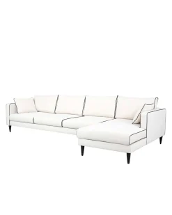 Canapé d'angle droit Noa - Blanc