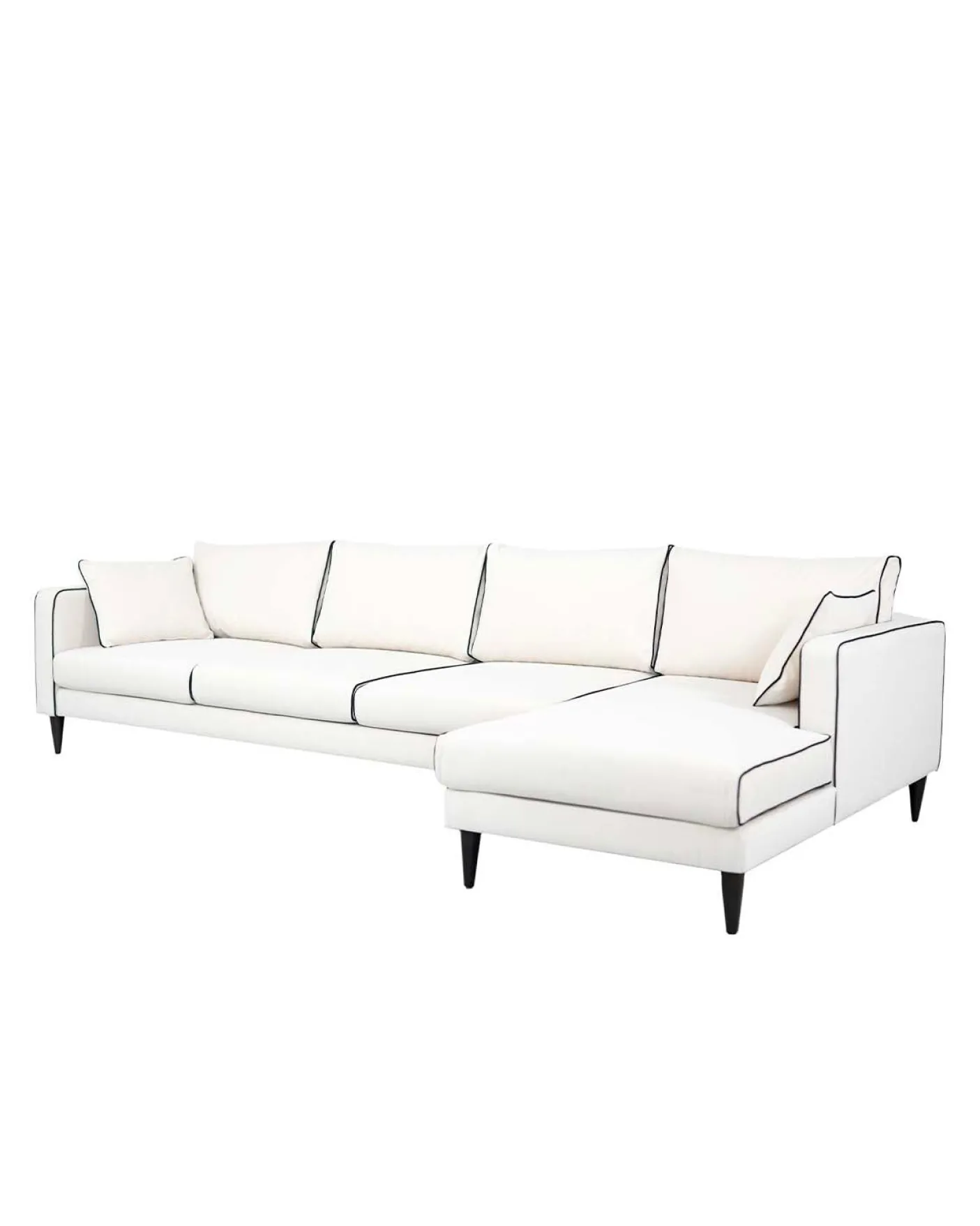 Canapé d'angle droit Noa - Blanc