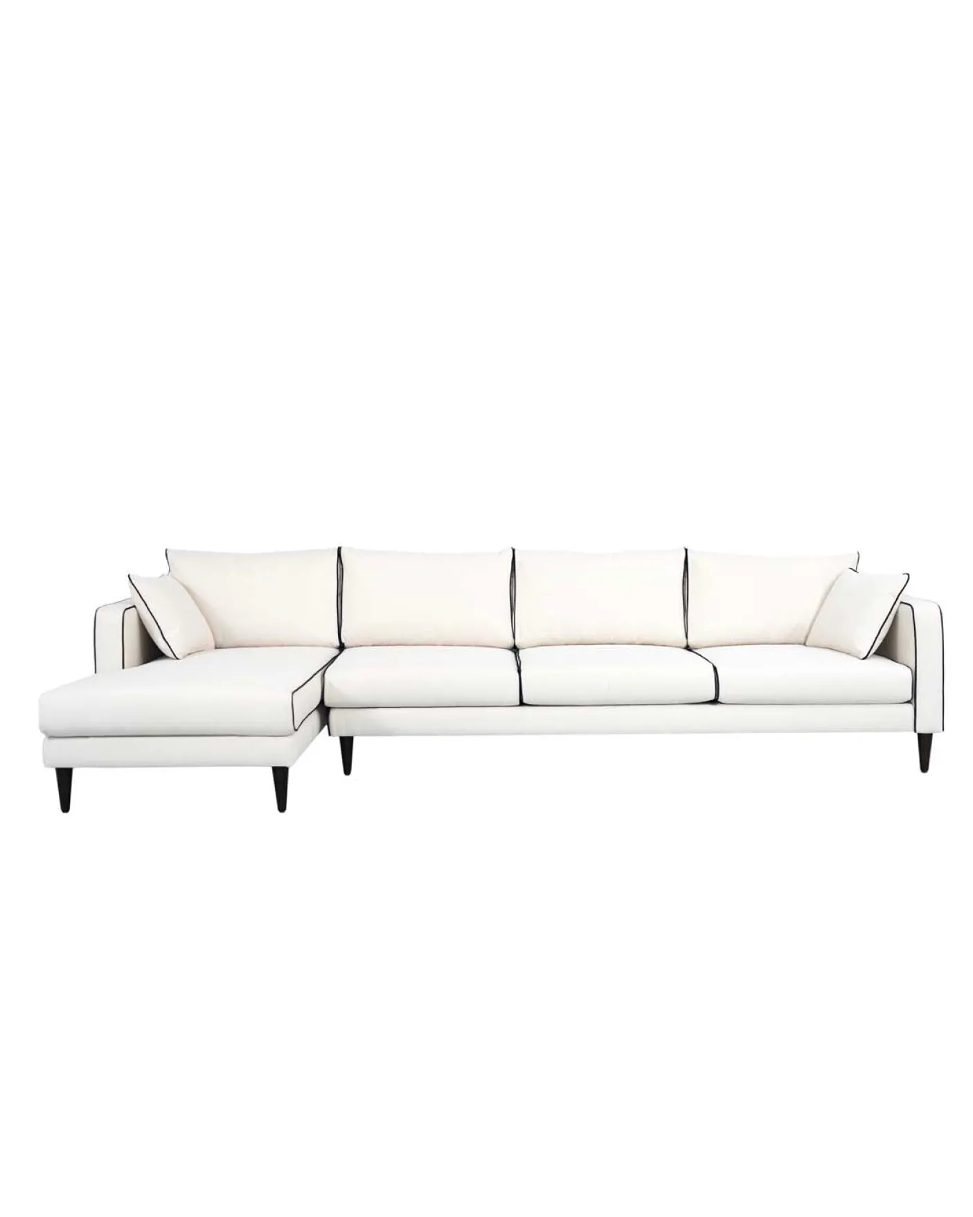 Canapé d'angle gauche Noa - Blanc