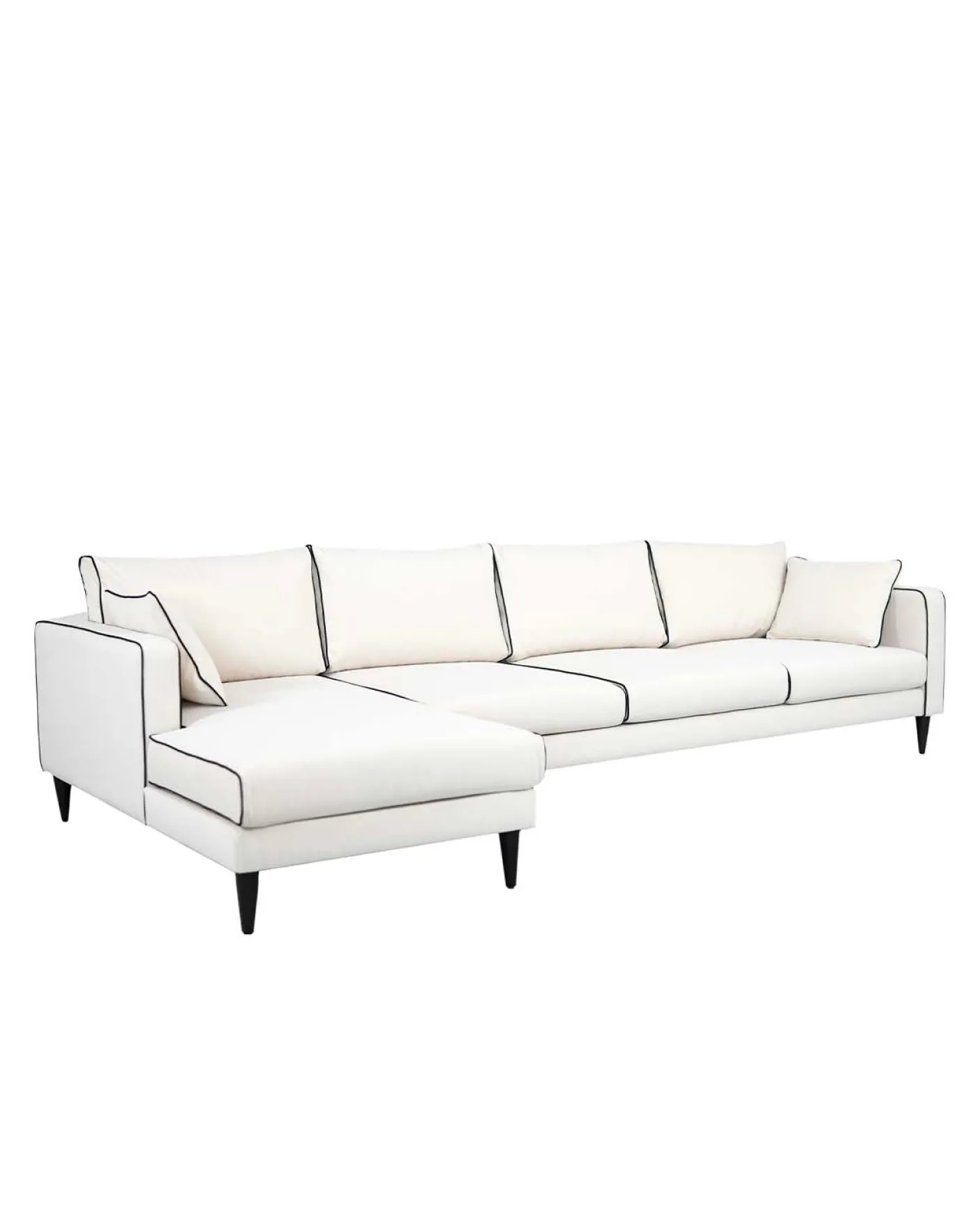 Canapé d'angle gauche Noa - Blanc