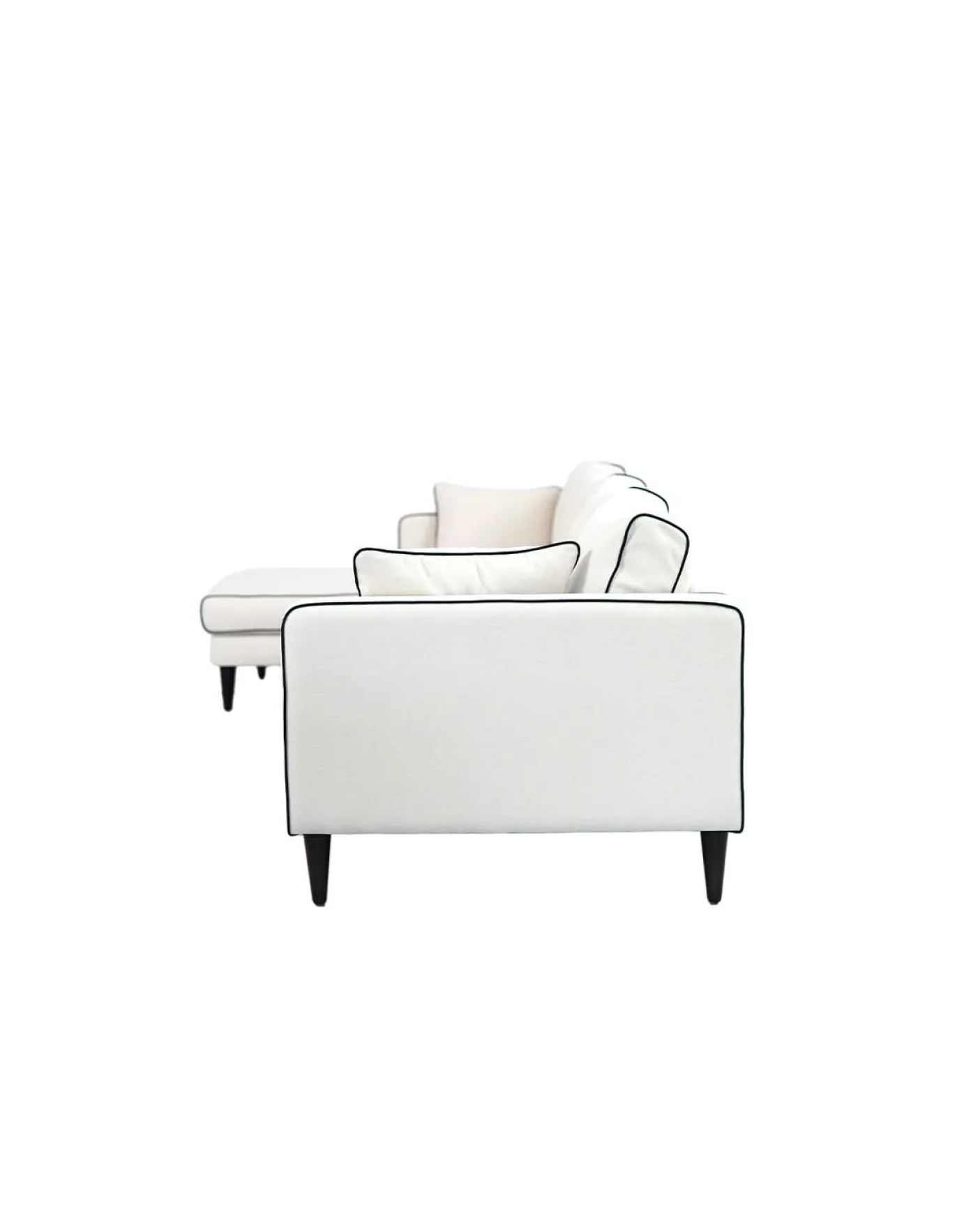 Canapé d'angle gauche Noa - Blanc