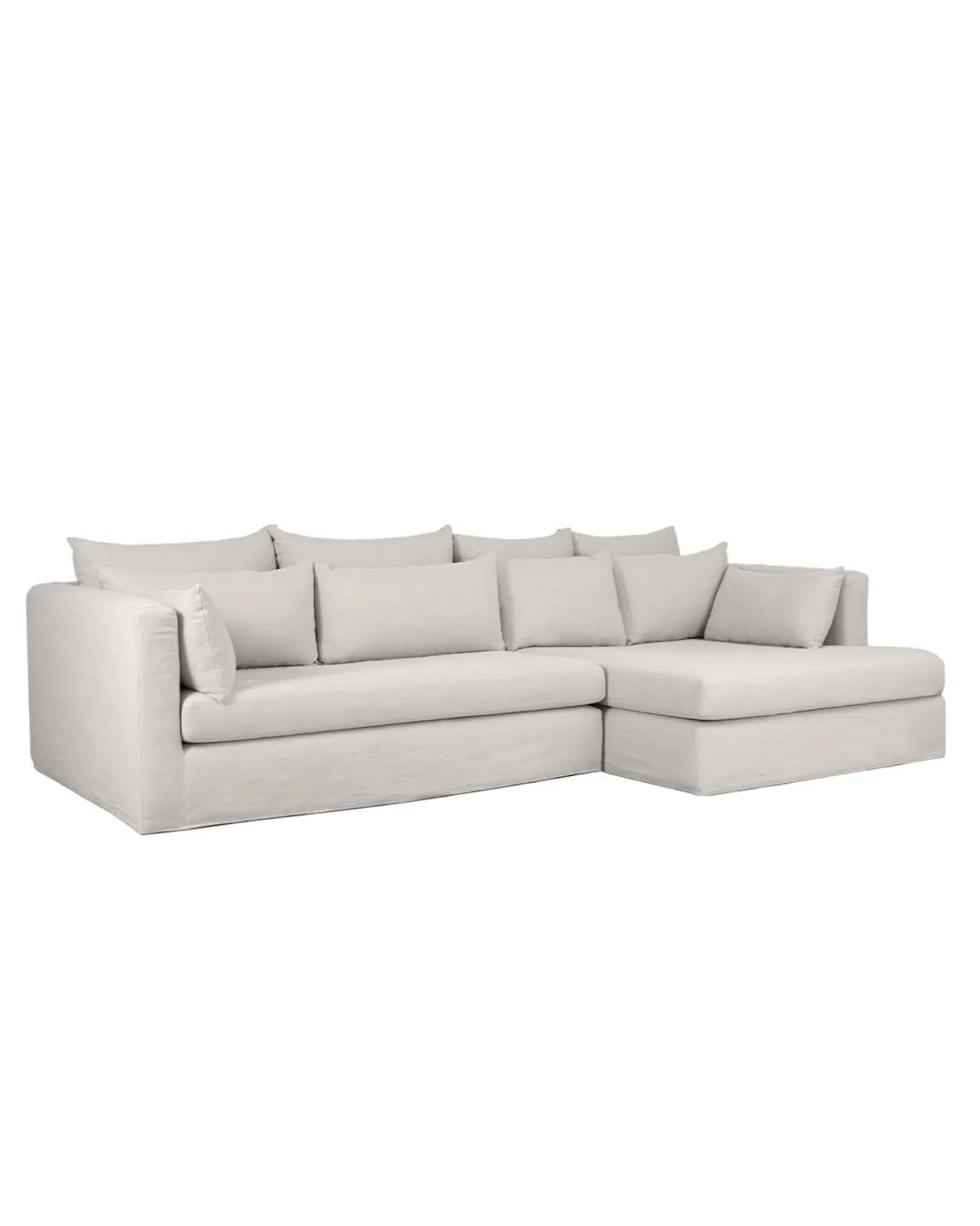 Canapé d'angle SuperBox - Angle à droite - Lin