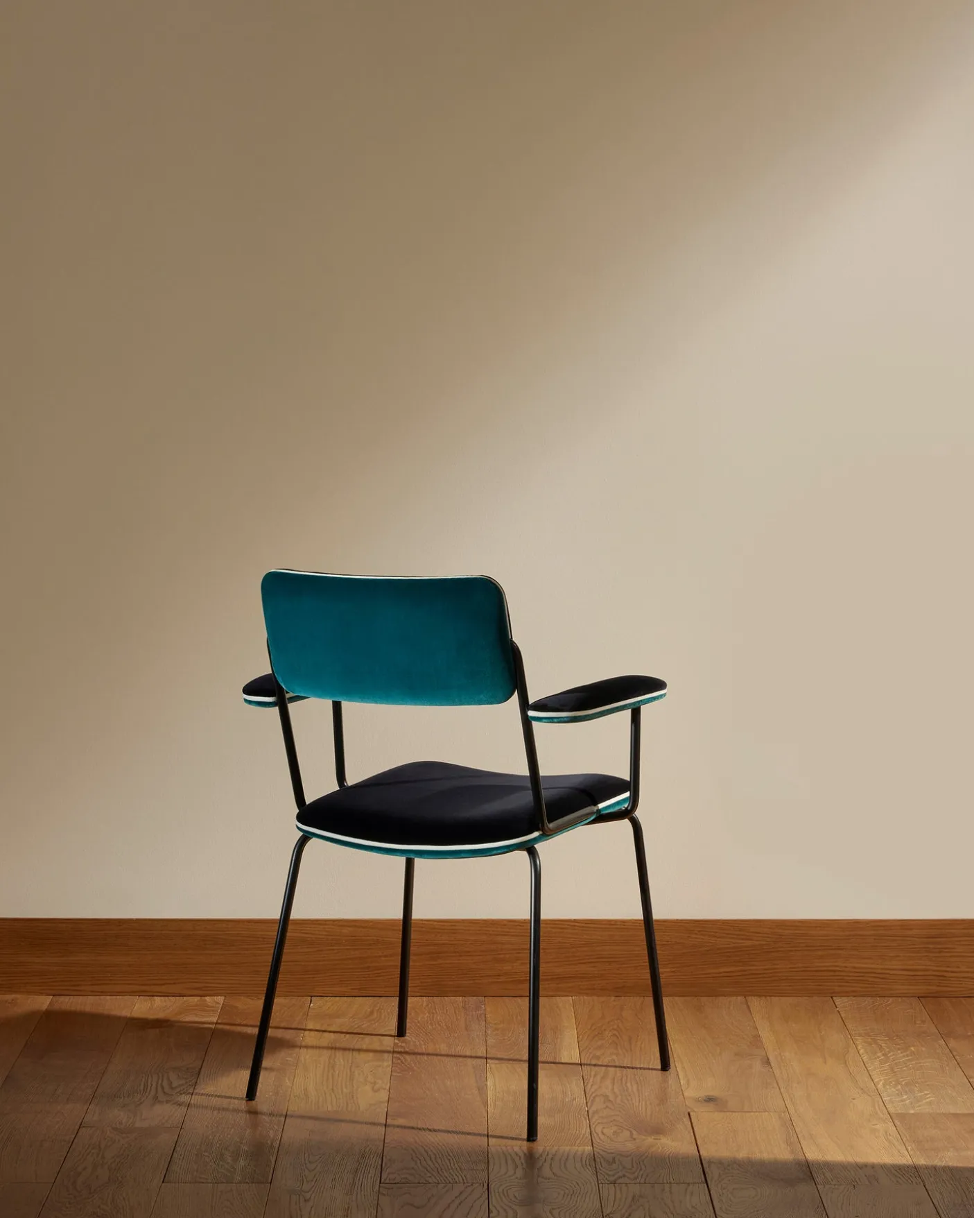 Chaise accoudoirs Double Jeu - Bleu Sarah