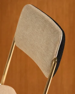 Chaise Double Jeu - Doré / Lin