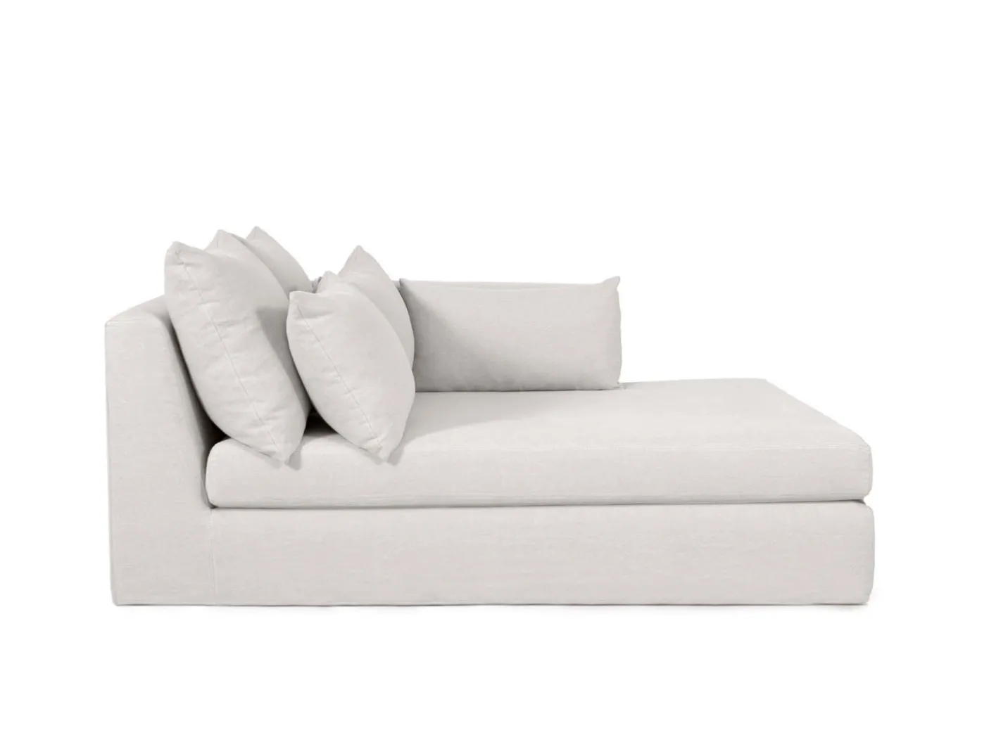 Méridienne SuperBox - Accoudoir droite - Gris clair