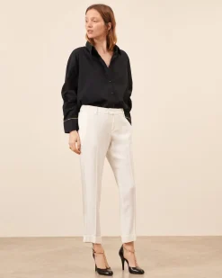 Pantalon Smoking Claude Court - Blanc