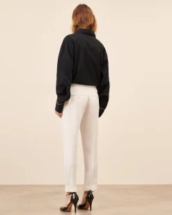 Pantalon Smoking Claude Court - Blanc