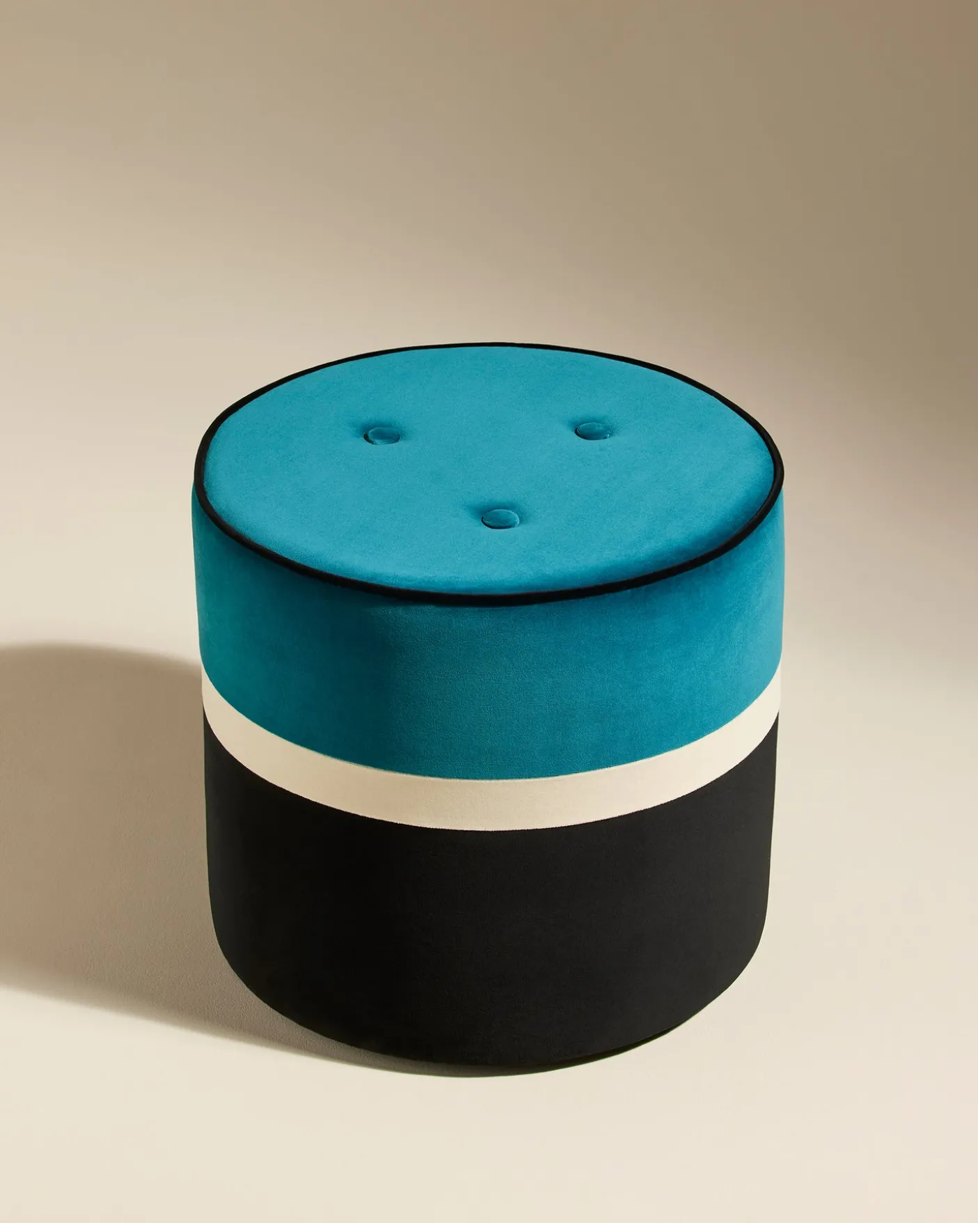 Pouf Léo - Bleu Sarah