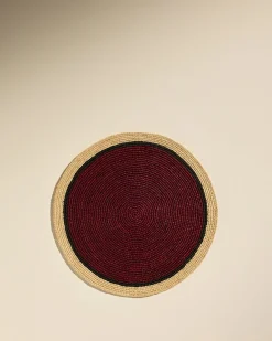 Set de table Globe - Carmin/ Naturel