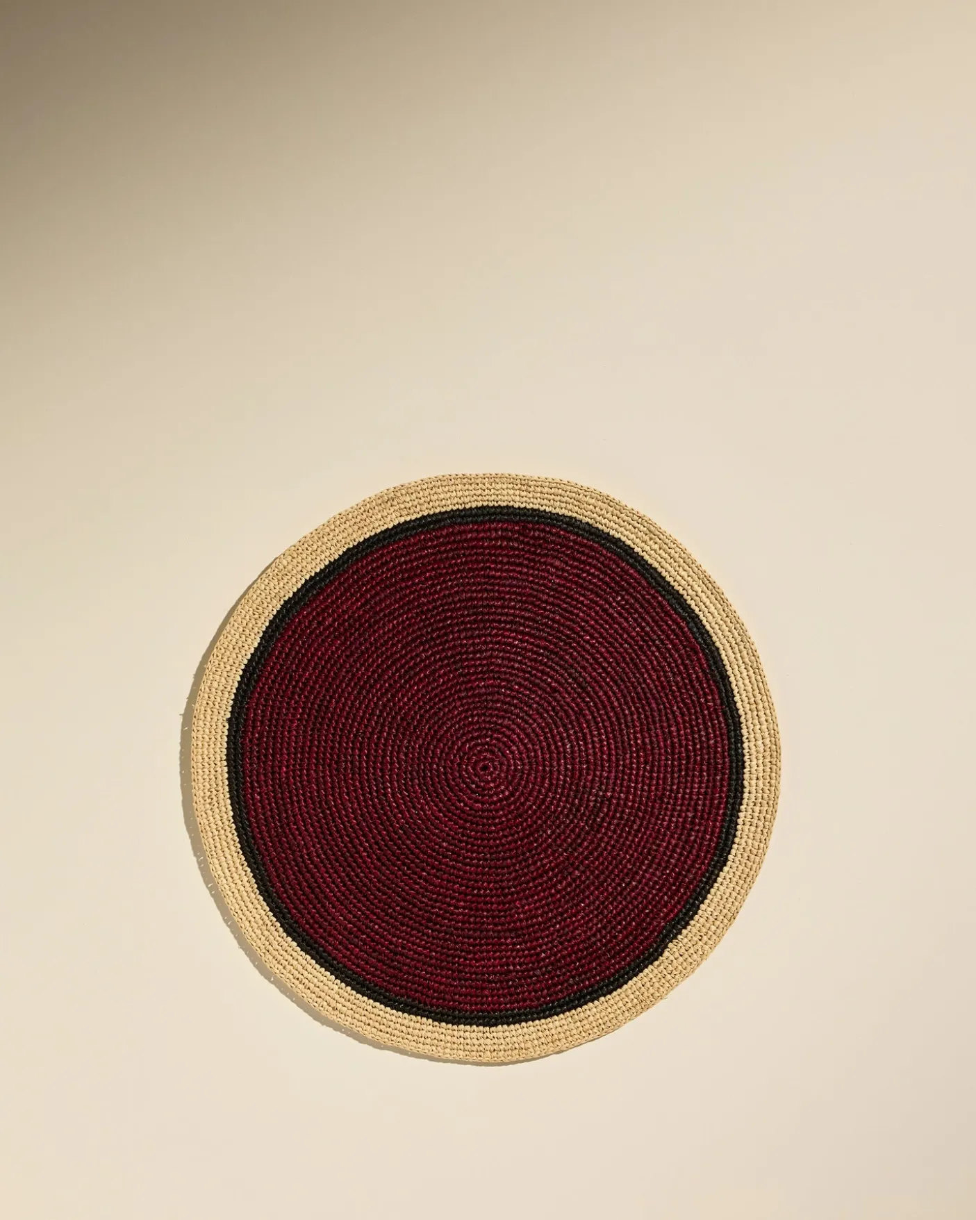 Set de table Globe - Carmin/ Naturel