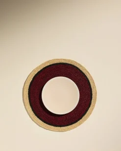 Set de table Globe - Carmin/ Naturel