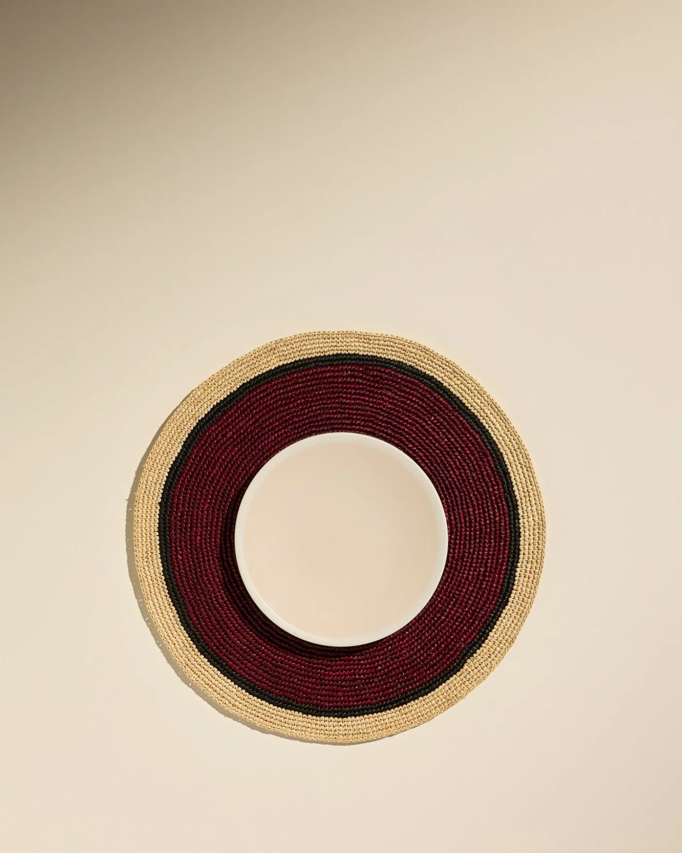 Set de table Globe - Carmin/ Naturel