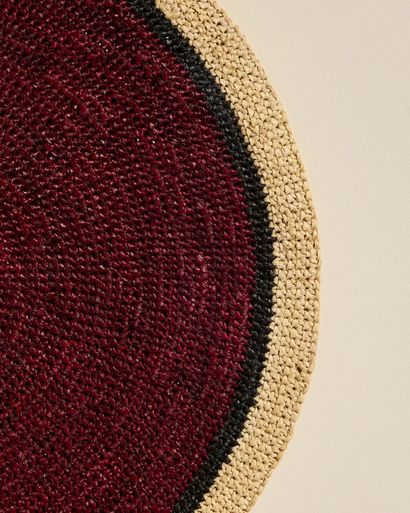 Set de table Globe - Carmin/ Naturel