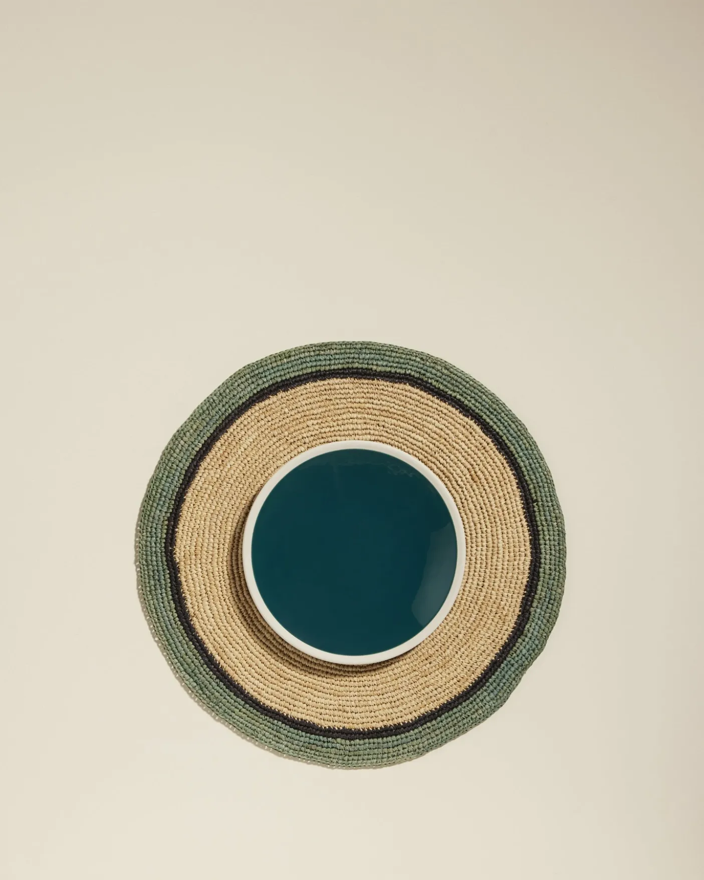 Set de table Globe - Naturel / Céladon