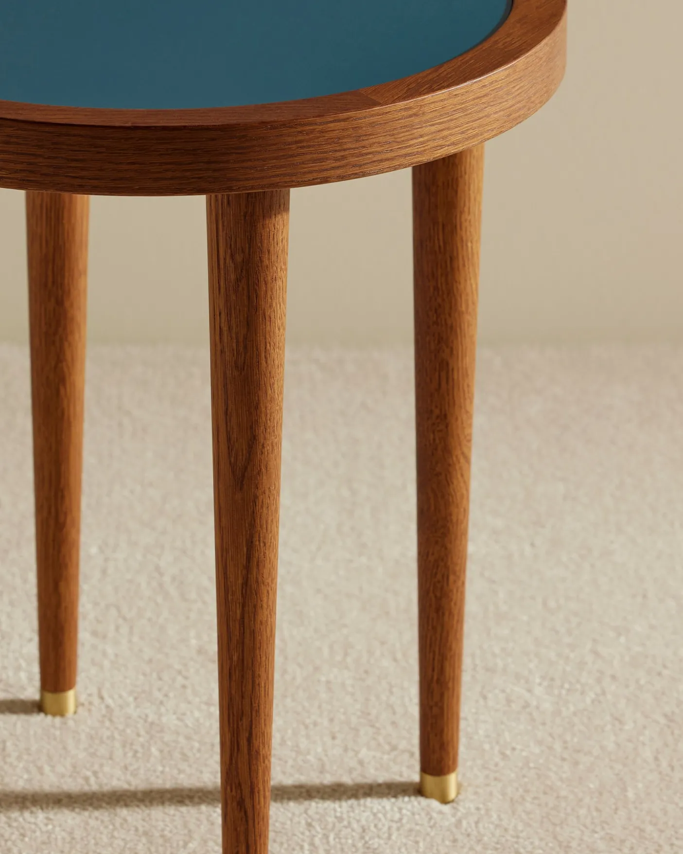 Table basse ronde Puzzle - Bleu Sarah