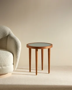 Table basse ronde Puzzle - Bleu Sarah