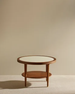 Table basse ronde Puzzle - Ecru