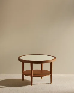 Table basse ronde Puzzle - Ecru