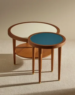 Table basse ronde Puzzle - Ecru