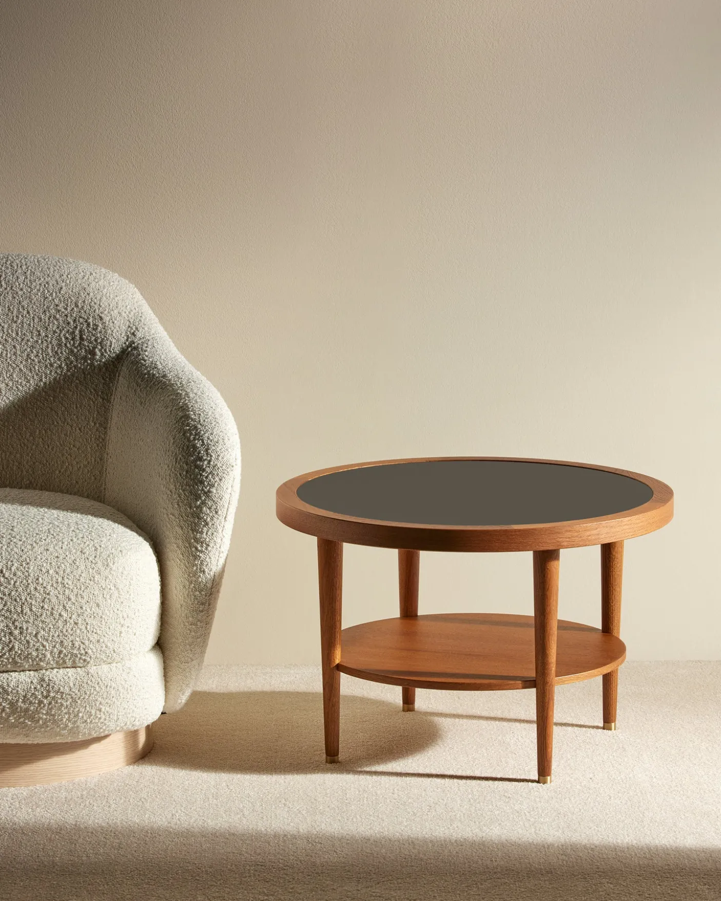 Table basse ronde Puzzle - Noir