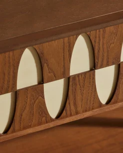 Table de chevet Ecailles - Noyer