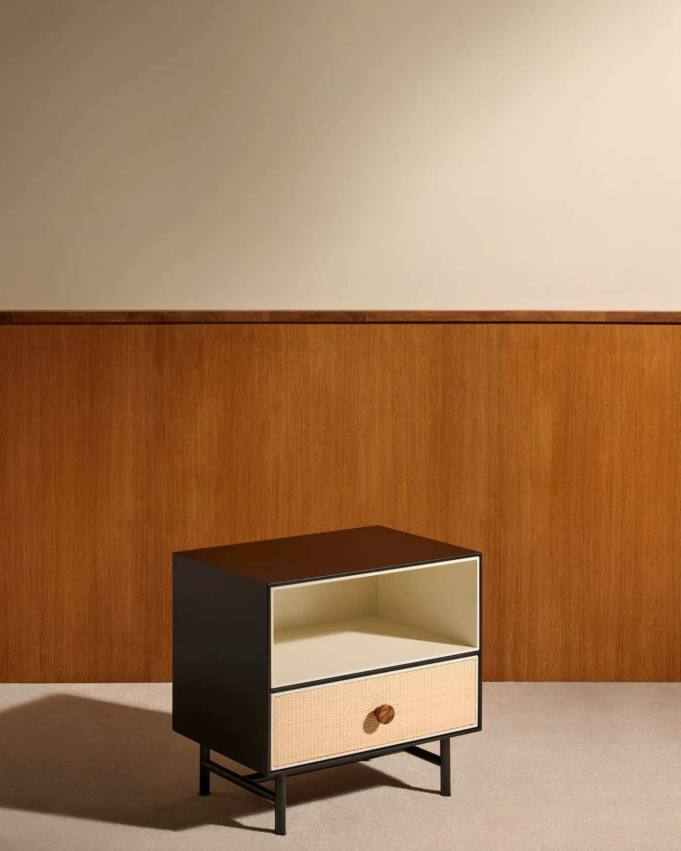 Table de chevet Essence - Noir