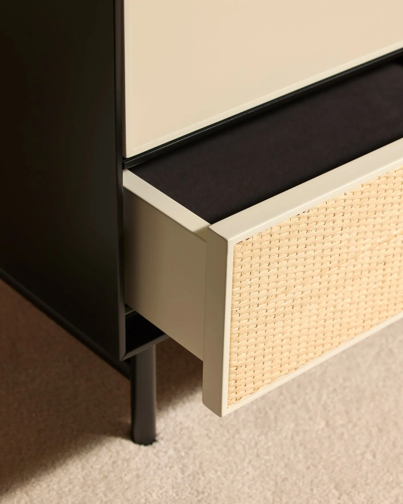 Table de chevet Essence - Noir