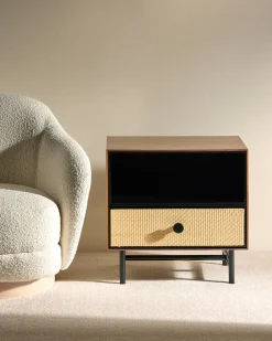 Table de chevet Essence - Noyer