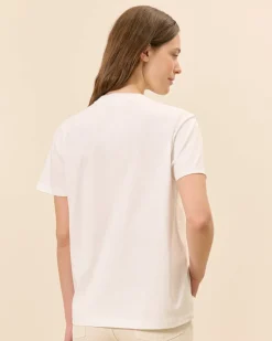 T-shirt Monogramme - Blanc / Bleu Sarah