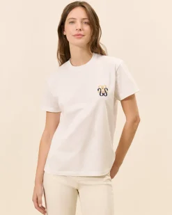 T-Shirt Monogramme - Blanc/Doré